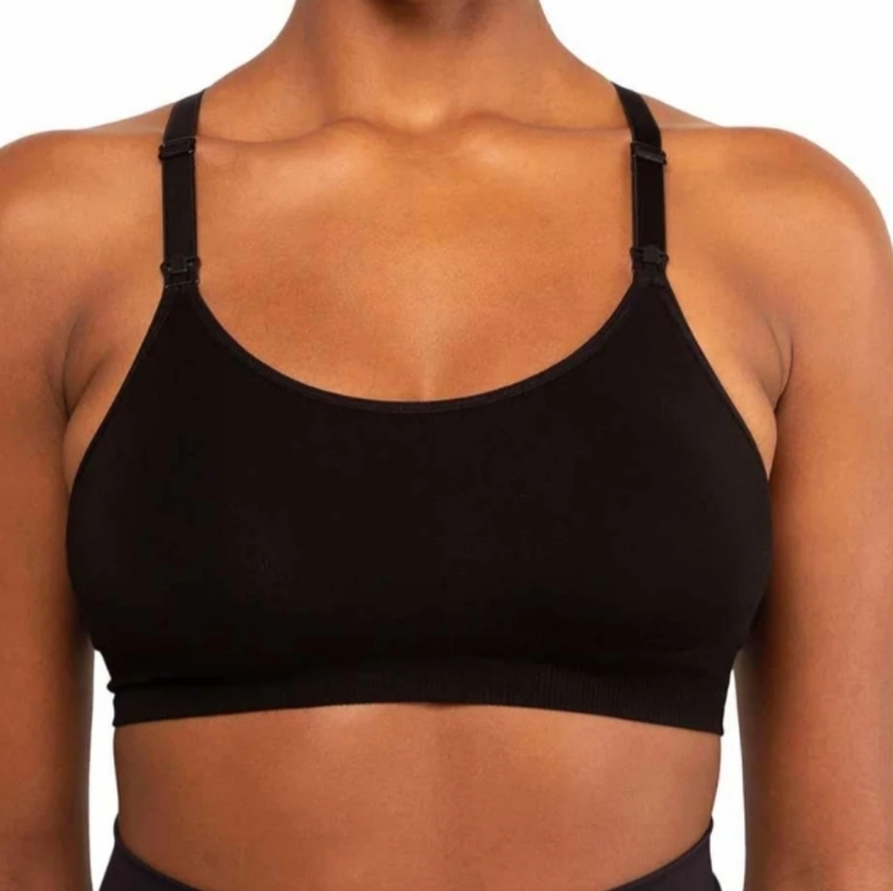Modern Eternity Black Seamless Crop Nursing Bra